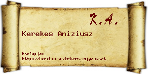 Kerekes Aniziusz névjegykártya